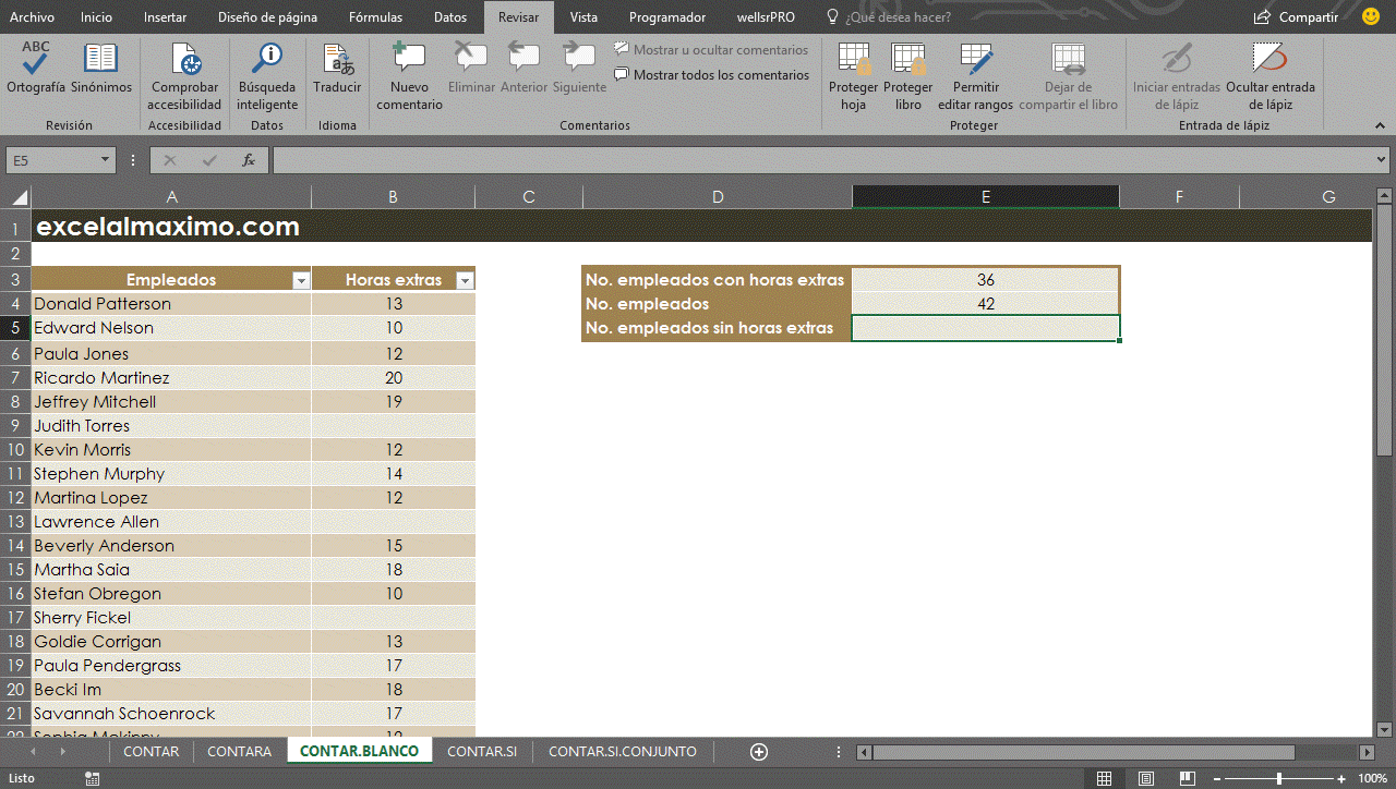 La Función Contar Y Variantes En Excel Excel Al Máximo 4799